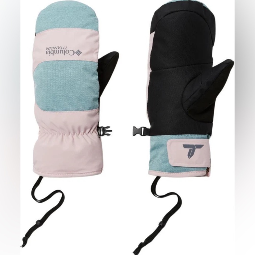 Columbia Small Mittens Highland Summit Mitten in Dusty Pink / Night Wave NWT